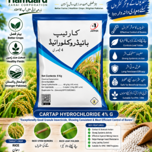 CARTAP HYDROCHLORIDE 4% G 9KG – دھان میں تنے کی سنڈی اور پتے لپیٹنے والے کیڑے کیلئے Insecticide | Jaffer
