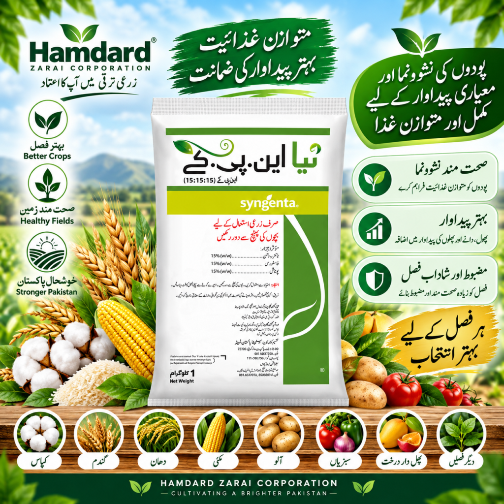 NAYA NPK 15-15-15 1KG – فصلوں کی بہتر نشوونما کیلئے متوازن NPK کھاد | Syngenta
