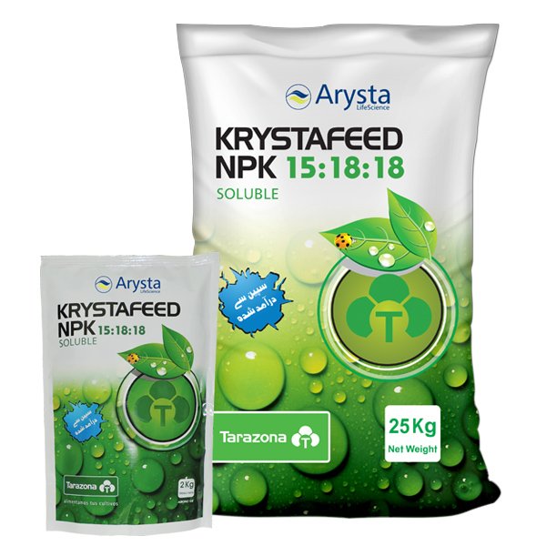 Krystafeed NPK 15:18:18 Soluble 25KG – All Crops کیلئے Chloride-Free Plant Growth Booster | Arysta