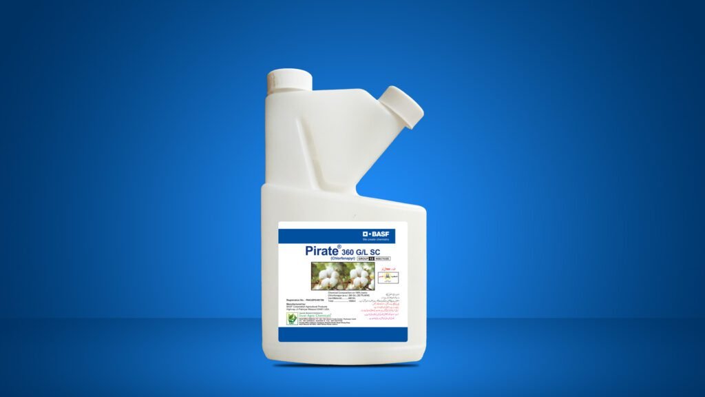 PIRATE 36% SC 100–500ml – کپاس میں Jassid, Thrips, Mites اور Bollworms کے کنٹرول کیلئے Insecticide | BASF