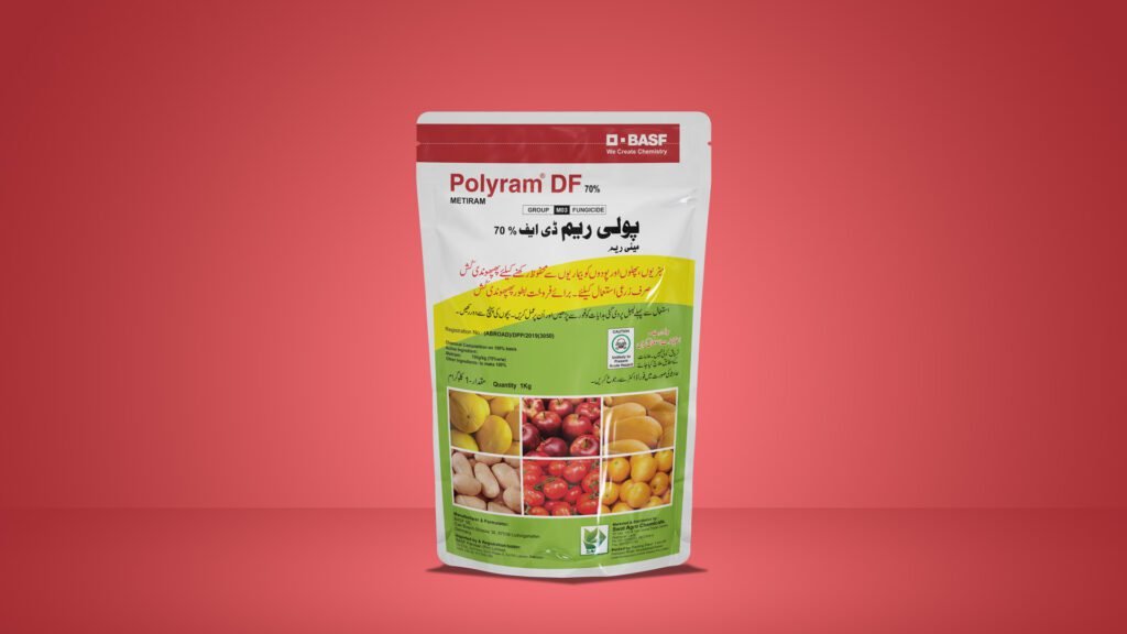 Polyram DF 70% – آلو، ٹماٹر اور Cucurbits میں Blight & Mildew کے کنٹرول کیلئے Fungicide | 250gm, 1kg & 25kg | BASF