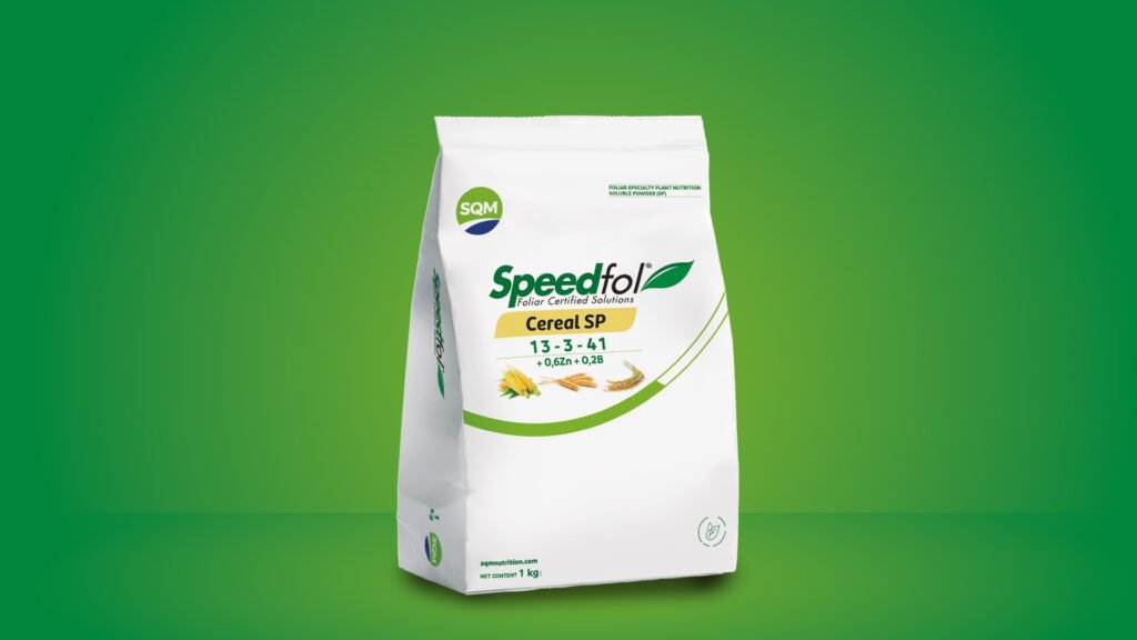 Speedfol Cereal SP 13-3-41 + 0.6Zn + 0.2B 1KG – NPK Foliar Nutrition for All Crops | SQM