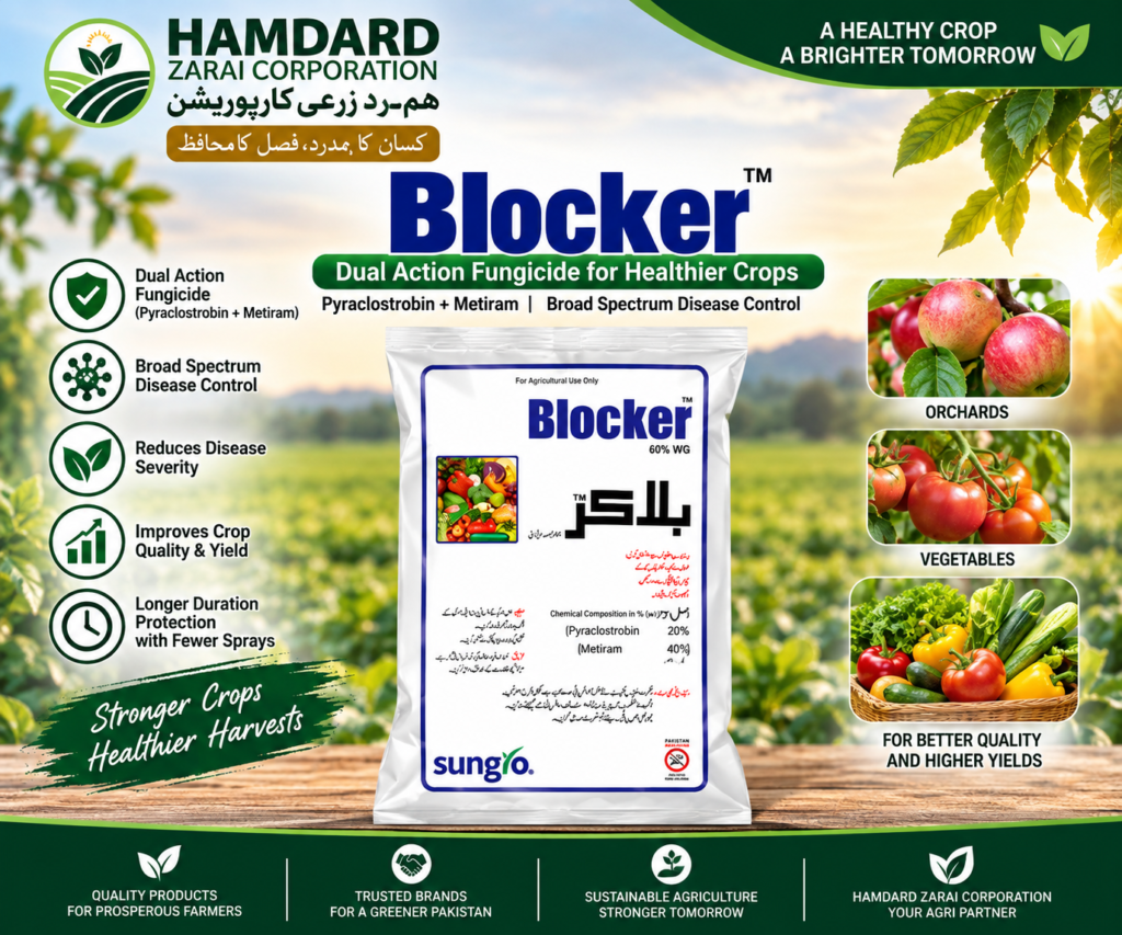 Blocker 60% WG – Orchards & Vegetables میں Broad-Spectrum Disease Control کیلئے Dual-Action Fungicide | Sungro