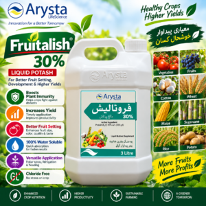 Fruitalish 30% 3L – Liquid Potash Fertilizer for Fruit Setting, Size, Color & Quality | Arysta