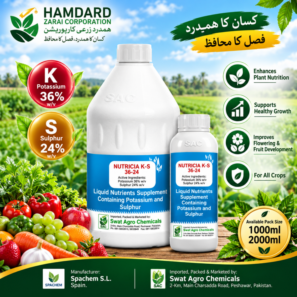 NUTRICIA K-S 36-24 1000ML / 2000ML – Potassium & Sulphur Liquid Nutrient Supplement تمام فصلوں کے لیے | Fertilizer