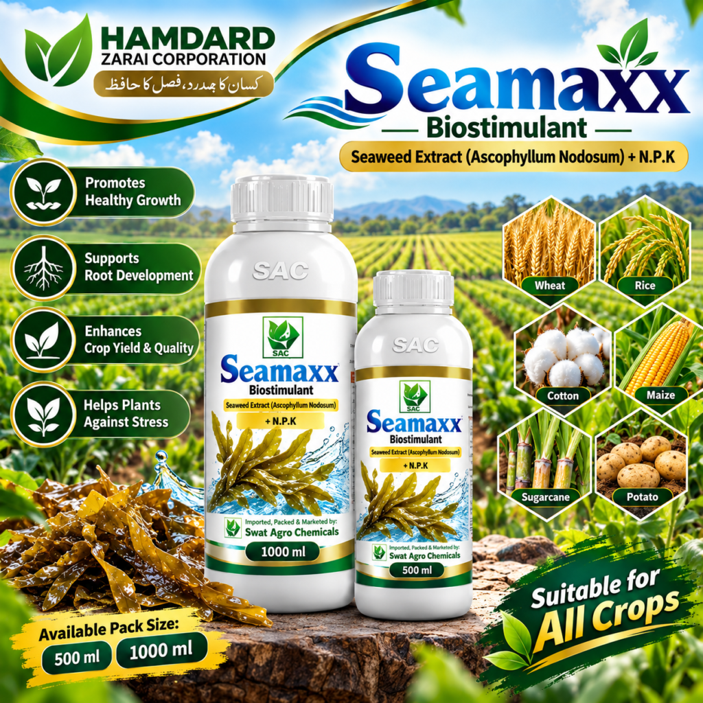 SEAMAXX Biostimulant – Seaweed Extract (Ascophyllum Nodosum) + N.P.K 500ML / 1000ML | All Crops