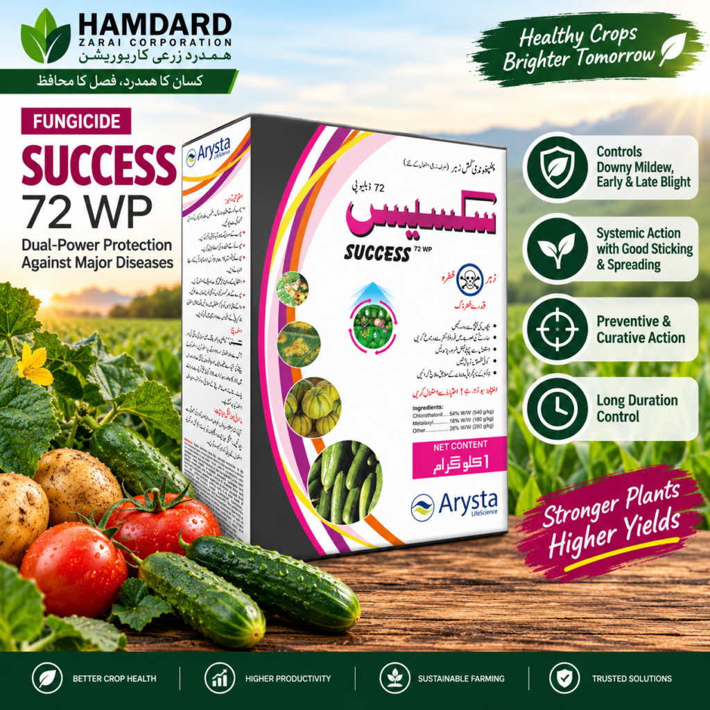 Success 72 WP 1KG – Downy Mildew اور Early & Late Blight کے مؤثر کنٹرول کیلئے Fungicide | Arysta