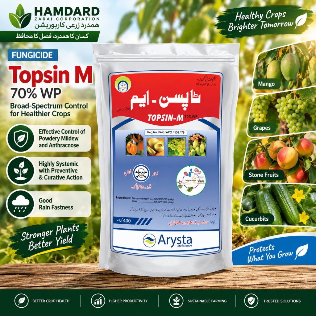 Topsin-M 70% WP 400G – Powdery Mildew اور Anthracnose کے کنٹرول کیلئے Systemic Fungicide | Arysta